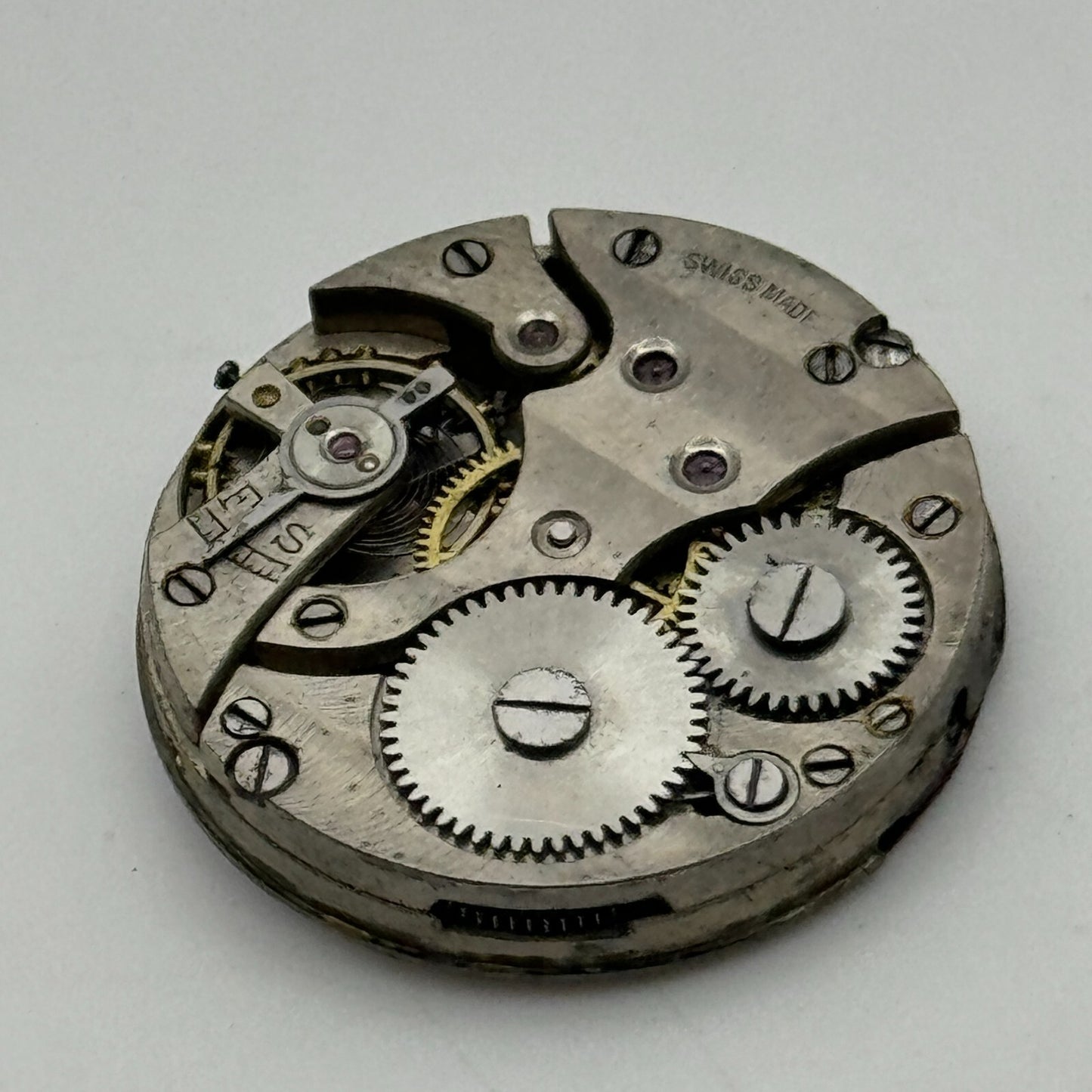 25.1mm Men's Unidentified Swiss Sub Seconds Trench Manual Wind Watch Movement