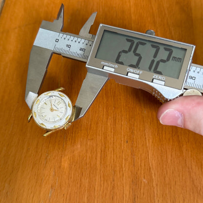 25mm Vintage Manson Patterned Flower Bezel Swiss Manual Basis Watch ZZ PARTS