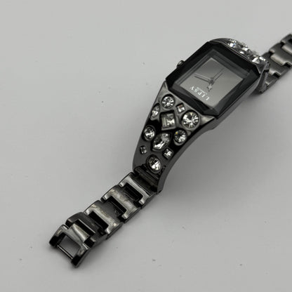 Lipsy London Ladies Quartz Watch Rectangular Black Dial Bracelet Working 22mm