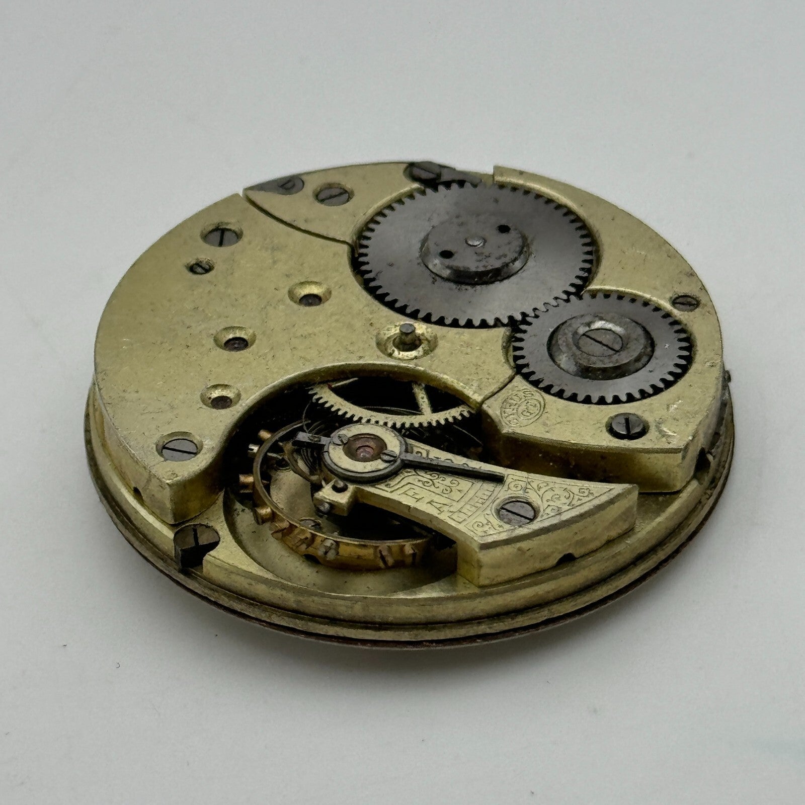 43.1mm Antique Open Face Cyrus GT Pocket Watch Movement PARTS REPAIR