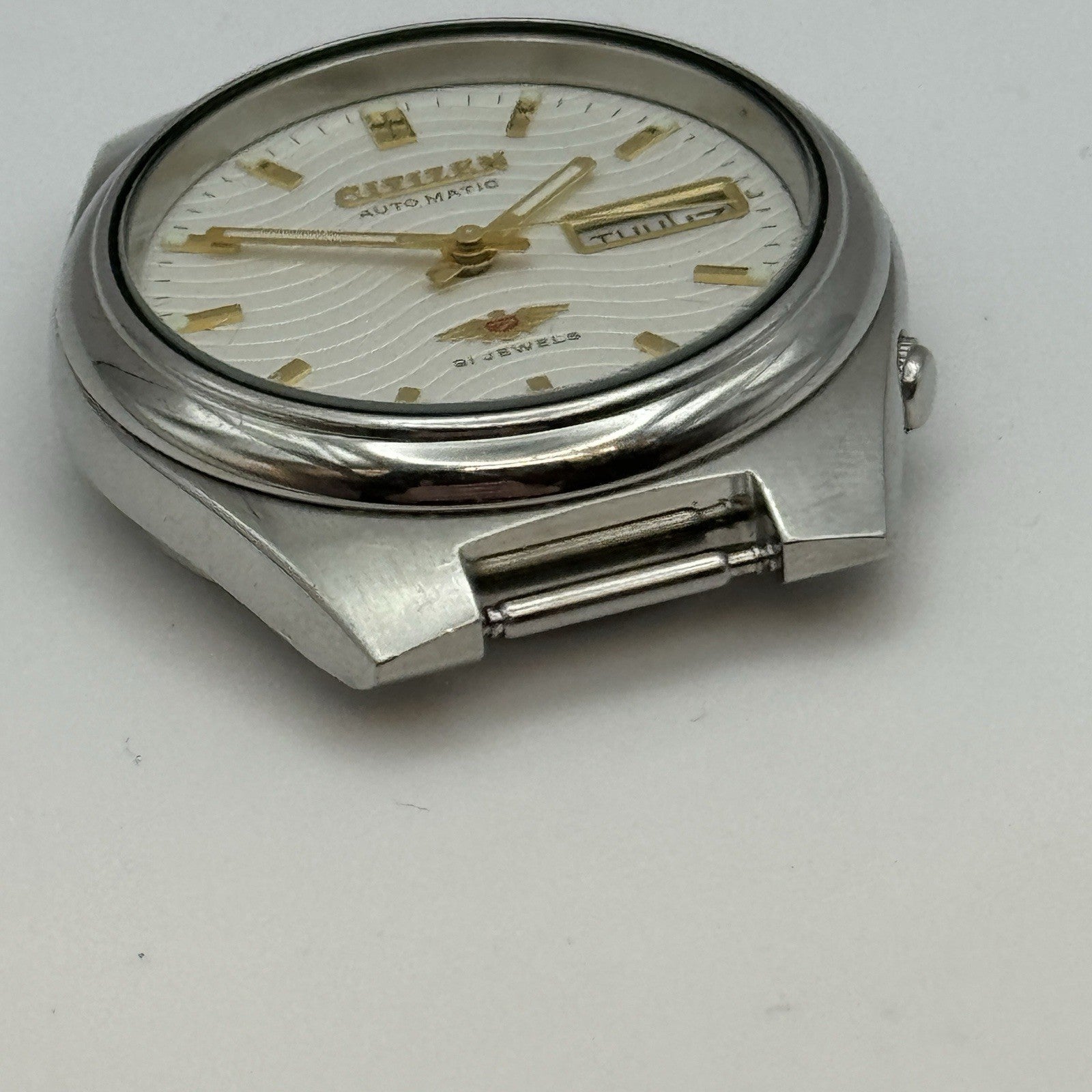 35mm Citizen 8200 Eagle 7 Automatic 4-R35314 Vintage Watch To Restore Arabic