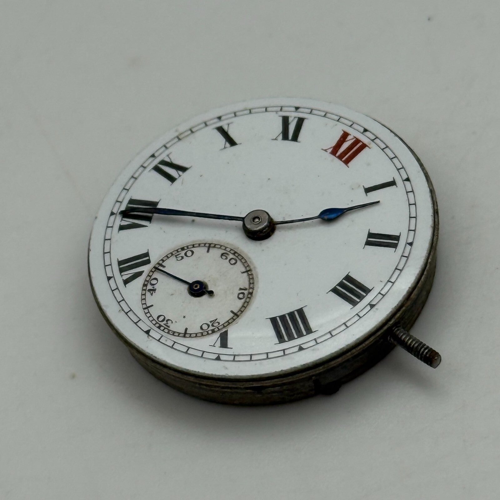 25.2mm Vintage Moeris Sub Seconds Trench Watch Movement Manual Wind PARTS REPAIR