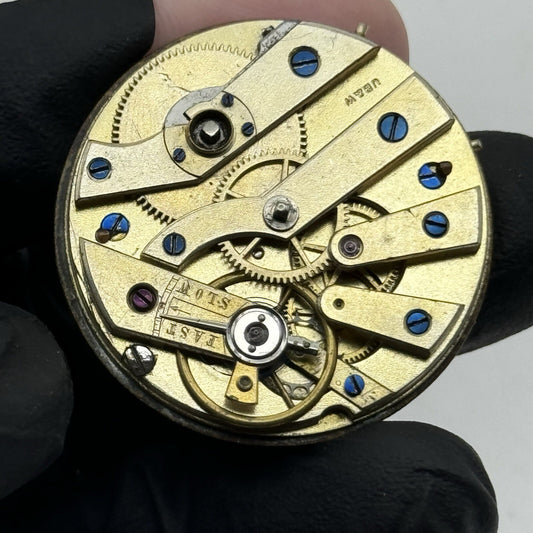 35.2mm UB&W Quality White Porcelain Dial Cylinder Watch Movement FOR PARTS