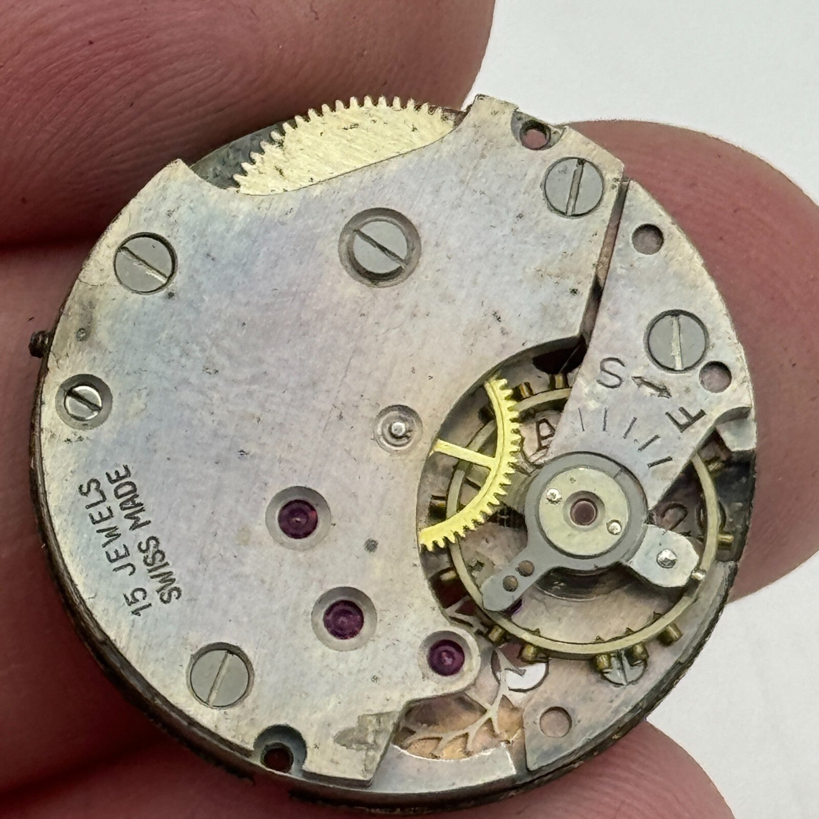 24mm Derrick Arogno A 120 Balance Ok Manual Wind Swiss Watch Movement PARTS