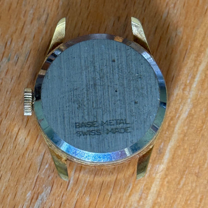 25mm Vintage Manson Patterned Flower Bezel Swiss Manual Basis Watch ZZ PARTS