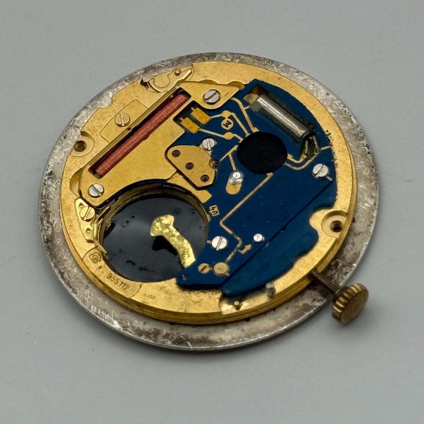 ETA 955.112 Quartz Watch Movement Mappin & Webb Date Vintage Parts Repair 26.2mm