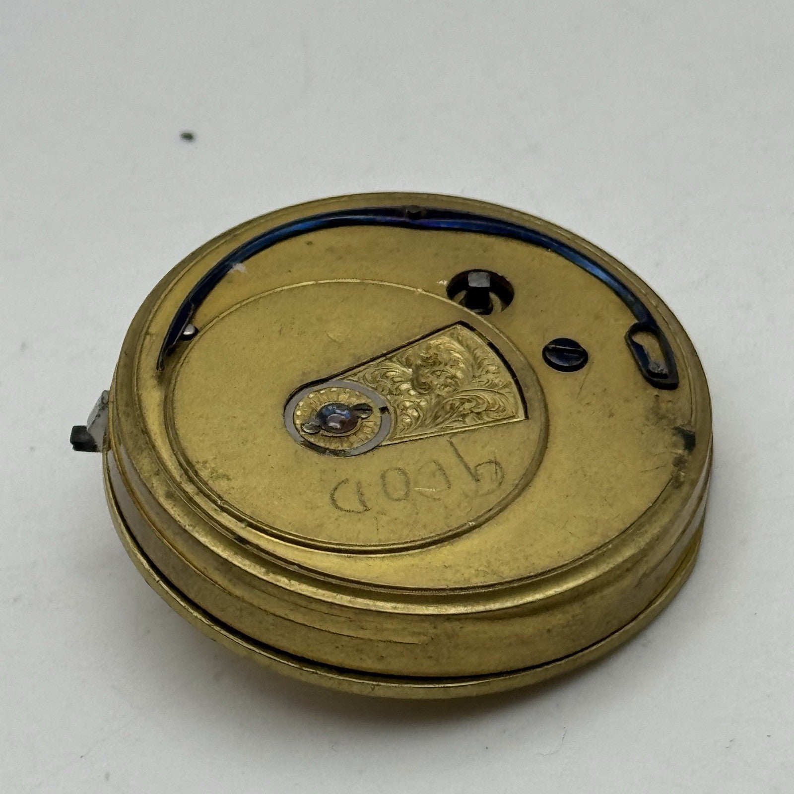 36mm Running Antique Quality English Fusee Pocket Watch Movement -  TO RESTORE