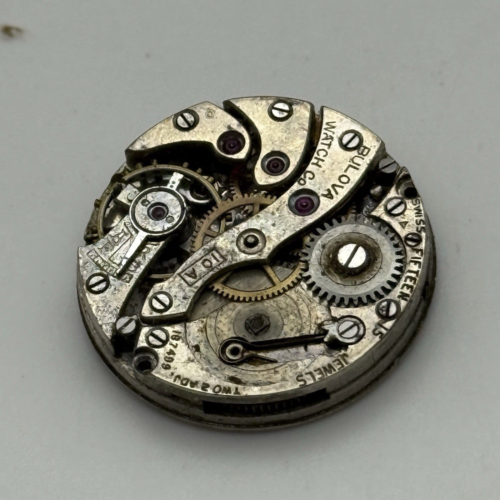 23.7mm Vintage Bulova 10A Manual Wind Swiss Watch Movement PARTS REPAIR SPARES