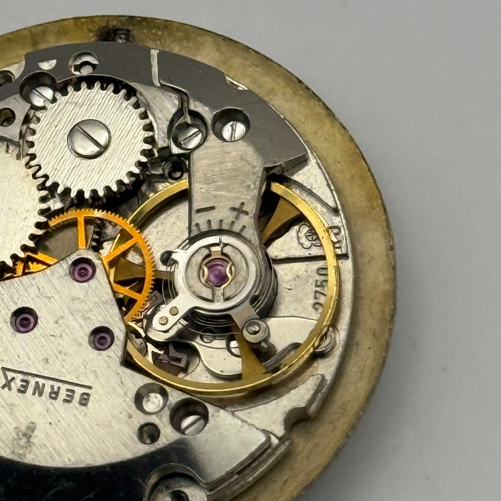 ETA 2750 Watch Movement Bernex Manual Wind Vintage Swiss Parts Repair 25.8mm