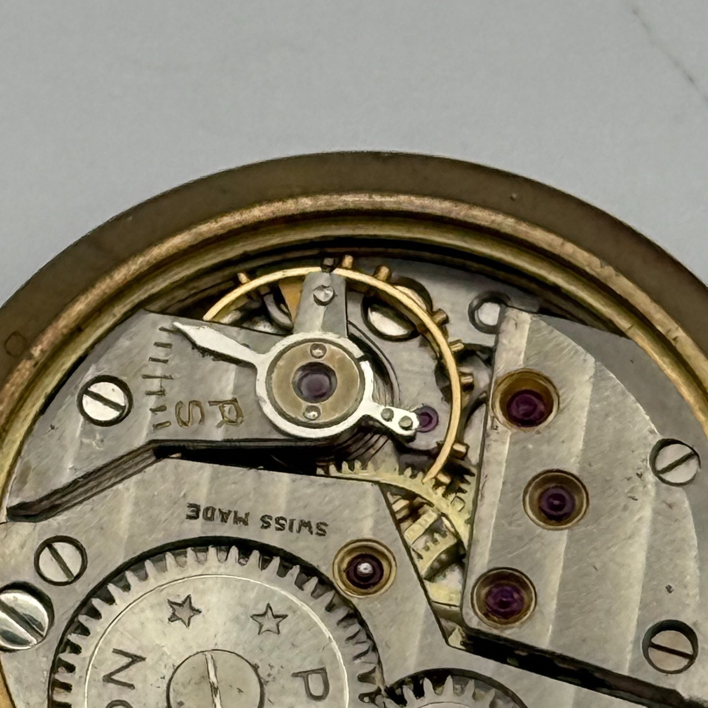 Mappin & Webb Precision Watch Movement Manual Wind Vintage Parts Repair 29.6mm