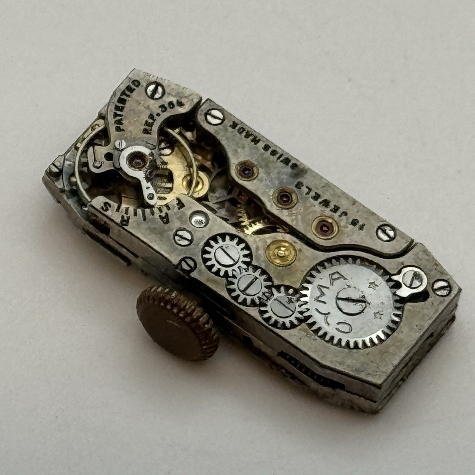 10mm Ladies Cyma Ref 354 Tank Wristwatch Movement Balance Intact Parts Repair