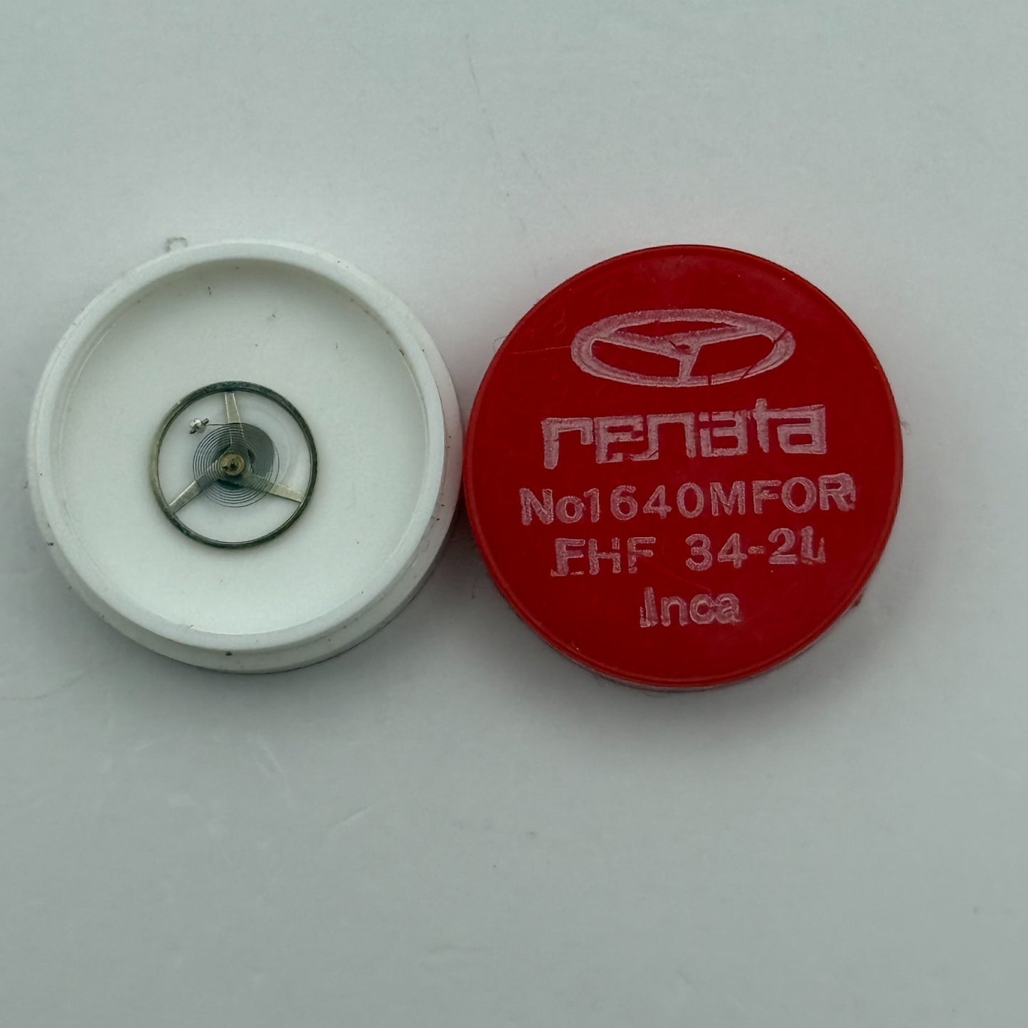 FHF 34-21 Balance Wheel Complete And Spring Inca 1640 M Watch Movement Parts NOS