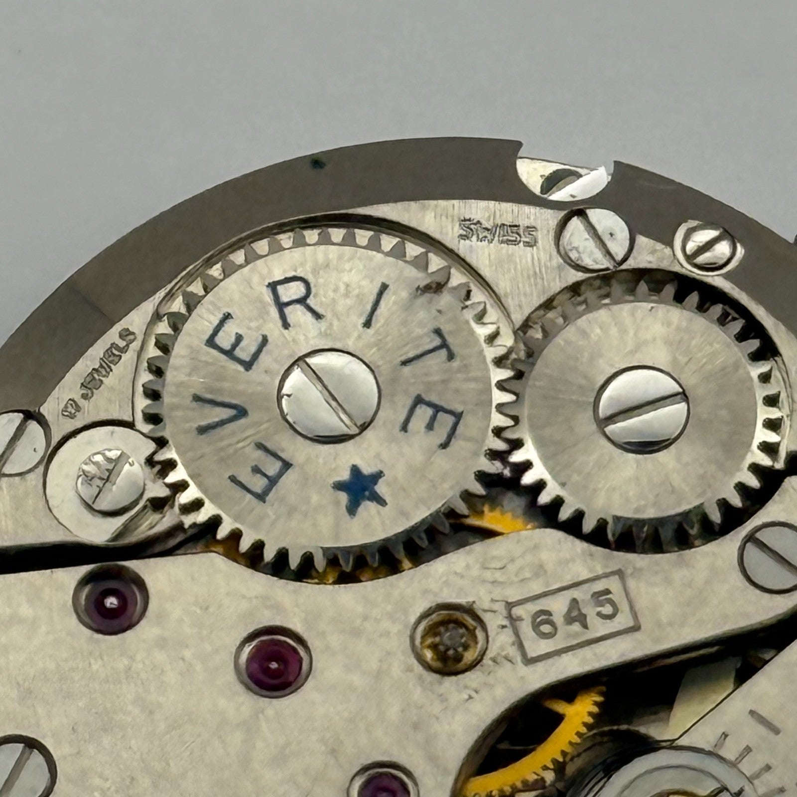ETA 2370 Everite Watch Movement Manual Wind Vintage Parts Repair 25.9mm