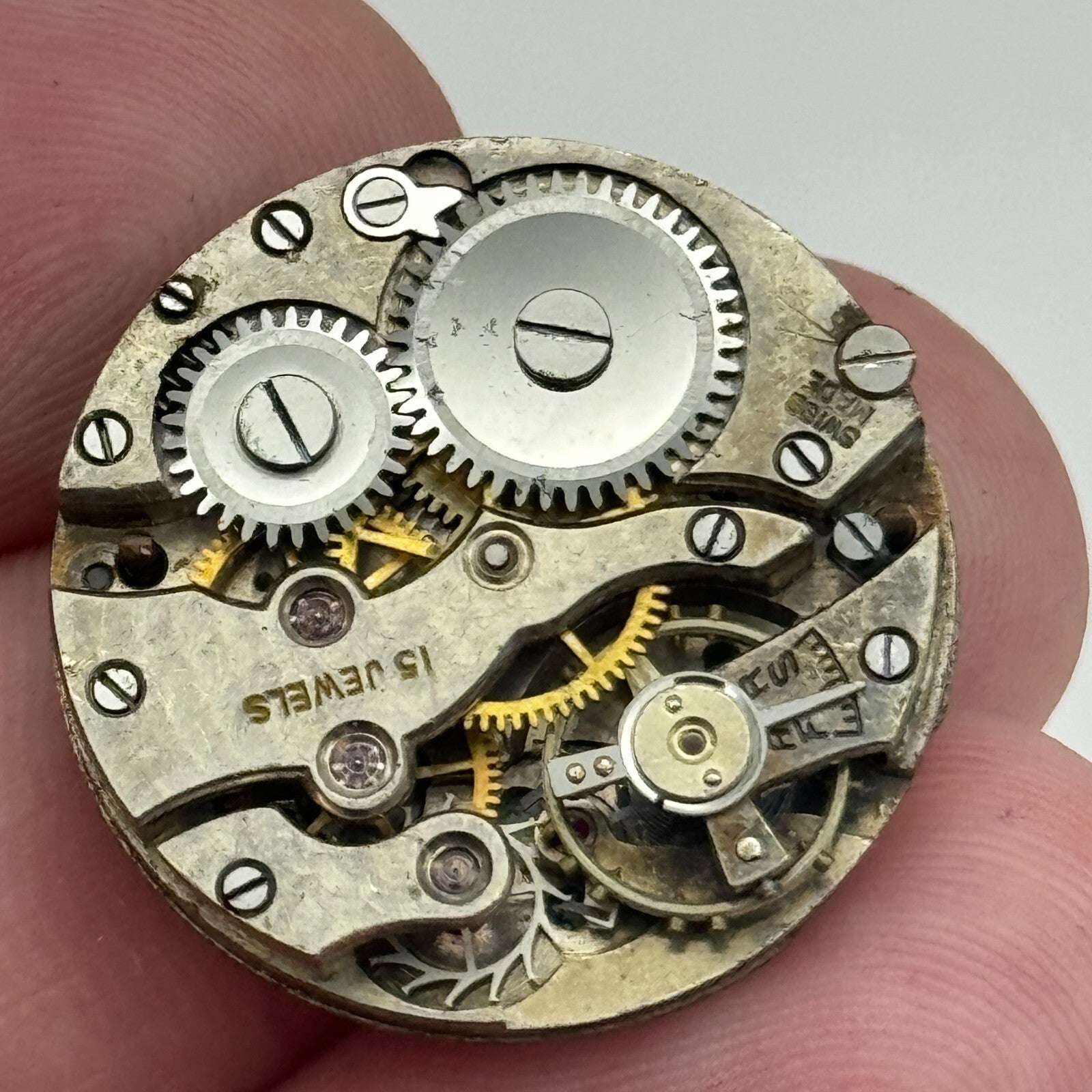 23.7mm 15 Jewels Swiss Trench Watch Movement Manual Wind PARTS SPARES