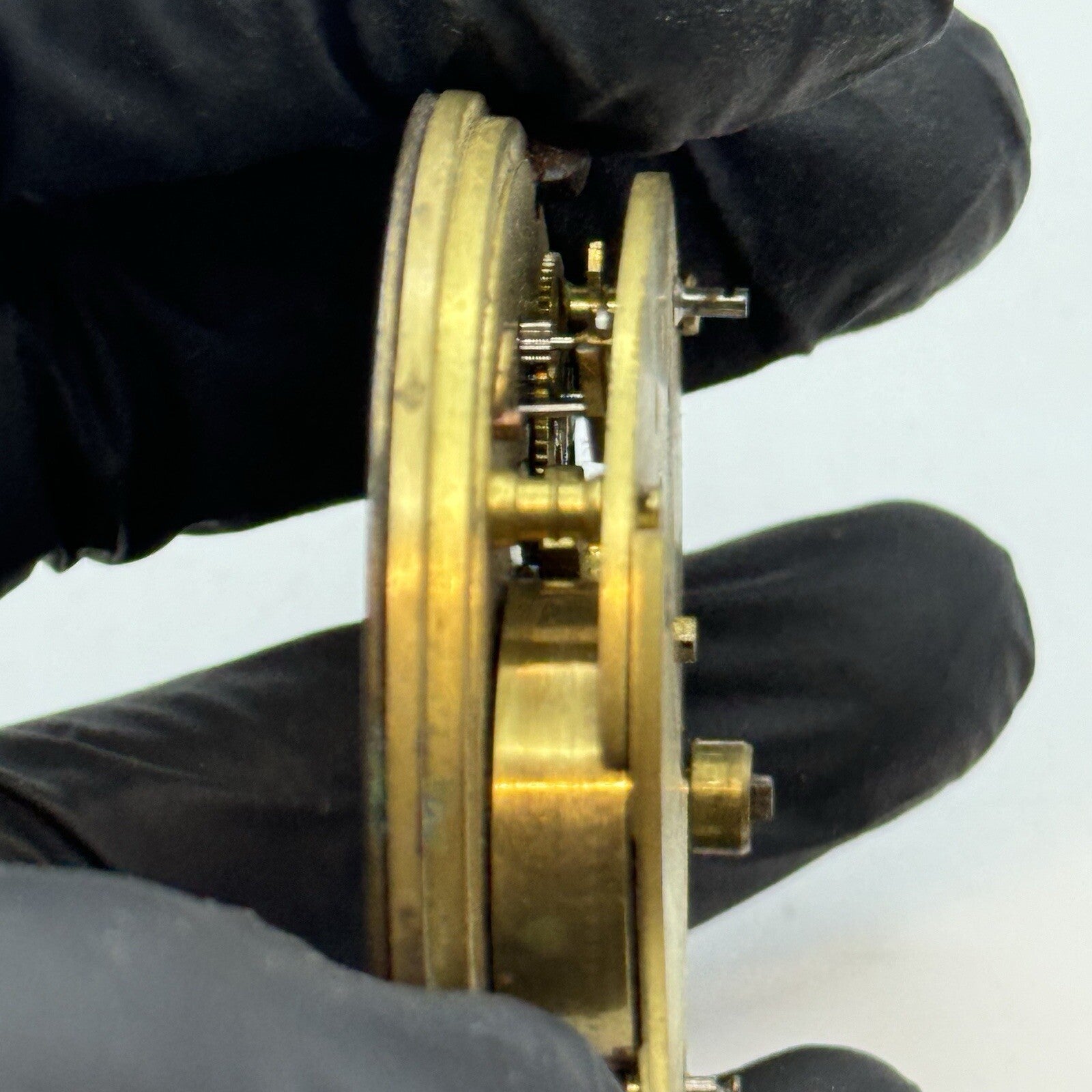 50mm W H Wightman East Kirkby-Notts Large Fusee Pocket Watch Movement FOR PARTS