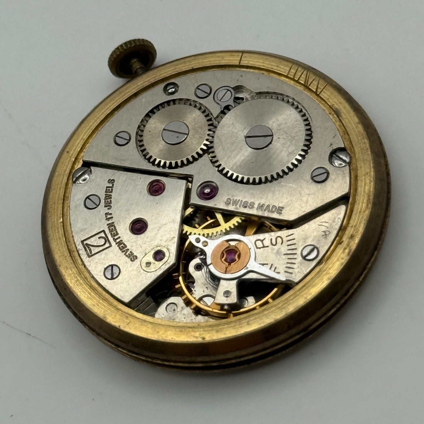 Felsa 398 Watch Movement Trebex Running Manual Wind Vintage Parts Repair 32.6mm