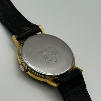 28mm Jenny Bates Swiss Gold Plated Vintage Manual Wind Watch PARTS / REPAIR