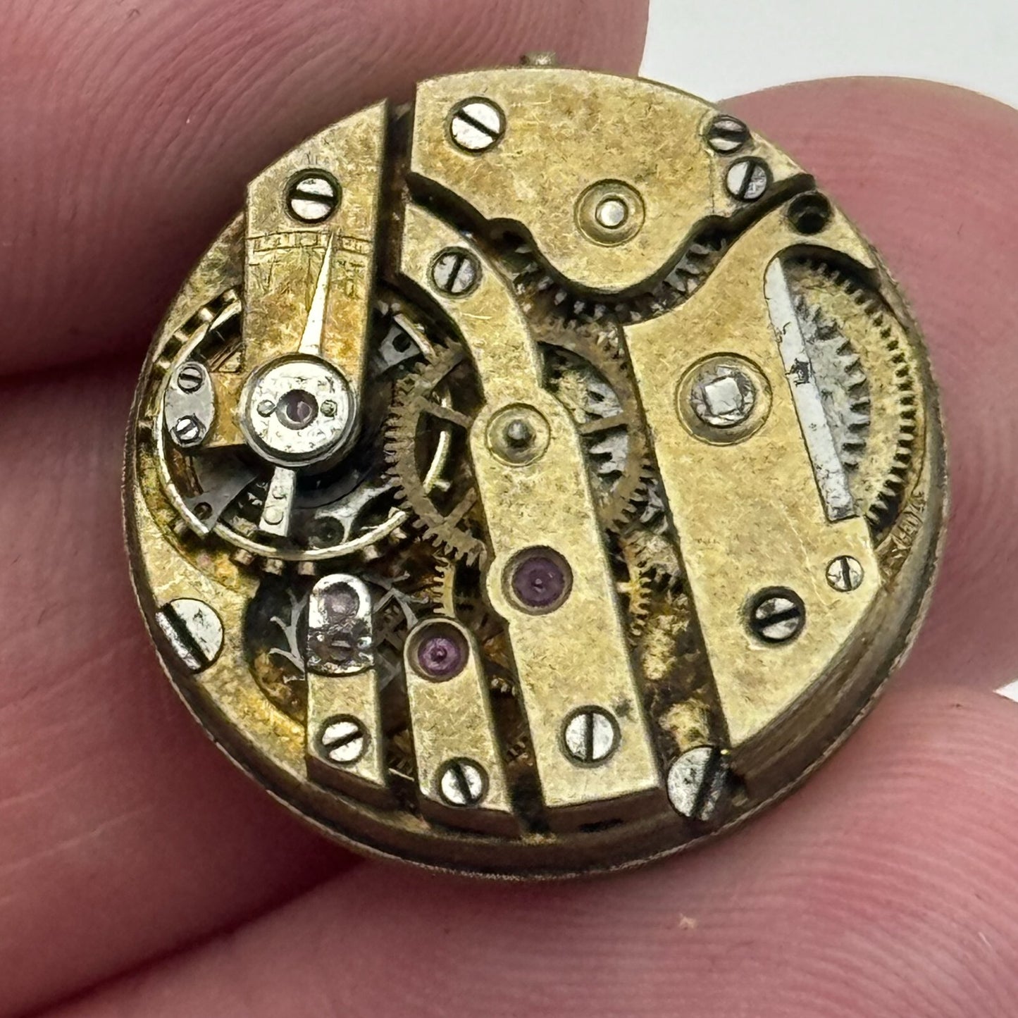 21.2mm Unidentified High Grade Swiss Manual Wind Watch Movement Vintage PARTS