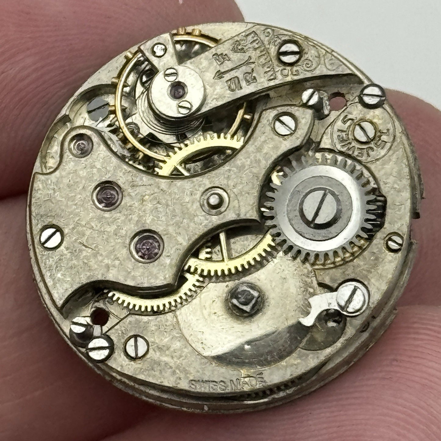 25.7mm Early ROLEX Rebberg Depose 15 Jewels Antique Watch Movement PARTS SPARES