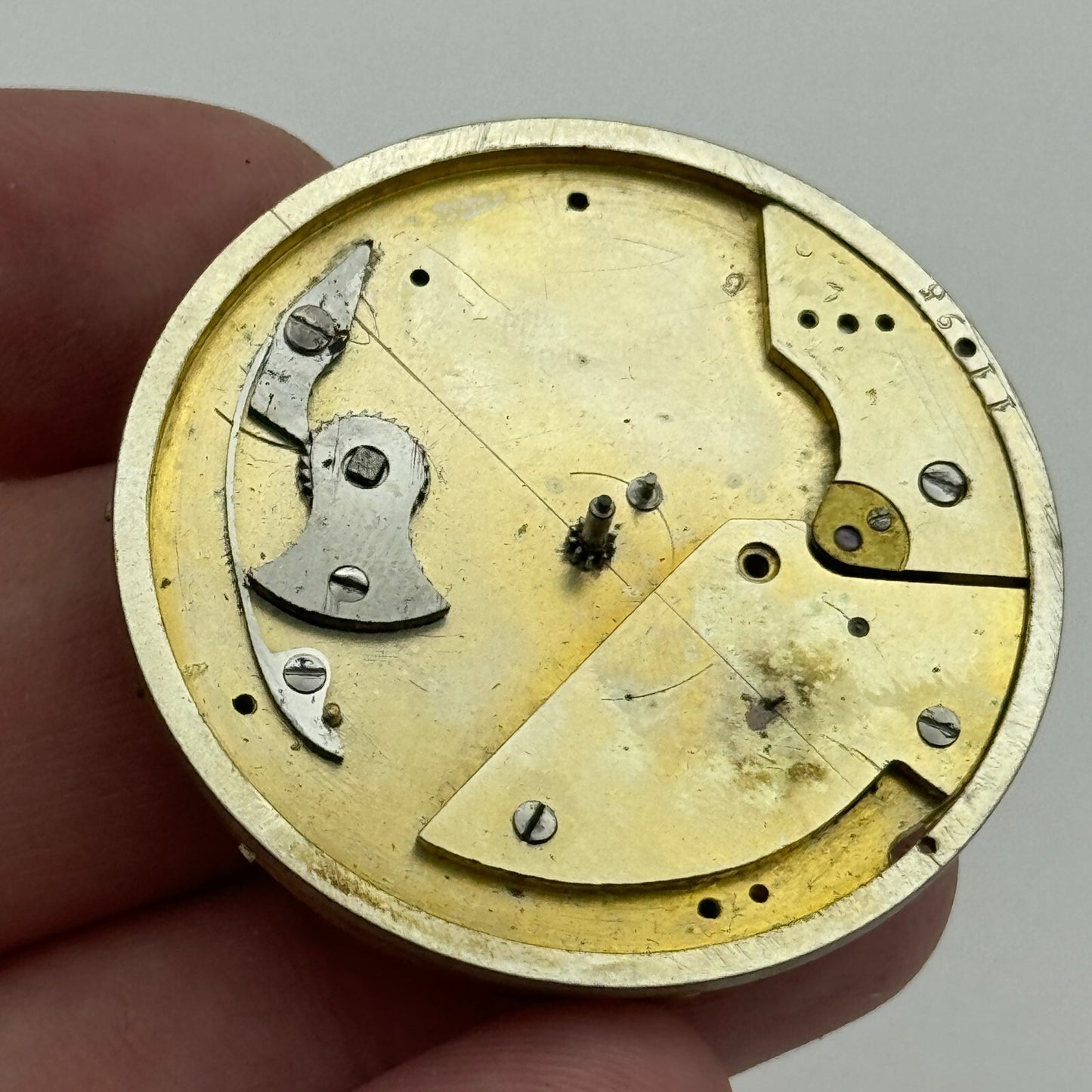 40.9mm Antique Unique Interesting Pattern Key Wound Pocket Watch Movement PARTS