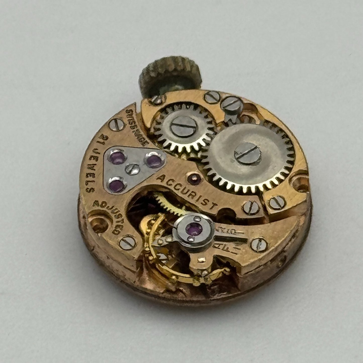 13.6mm Accurist Felsa 21 Balance Ok Manual Wind Swiss Watch Movement PARTS SPARE