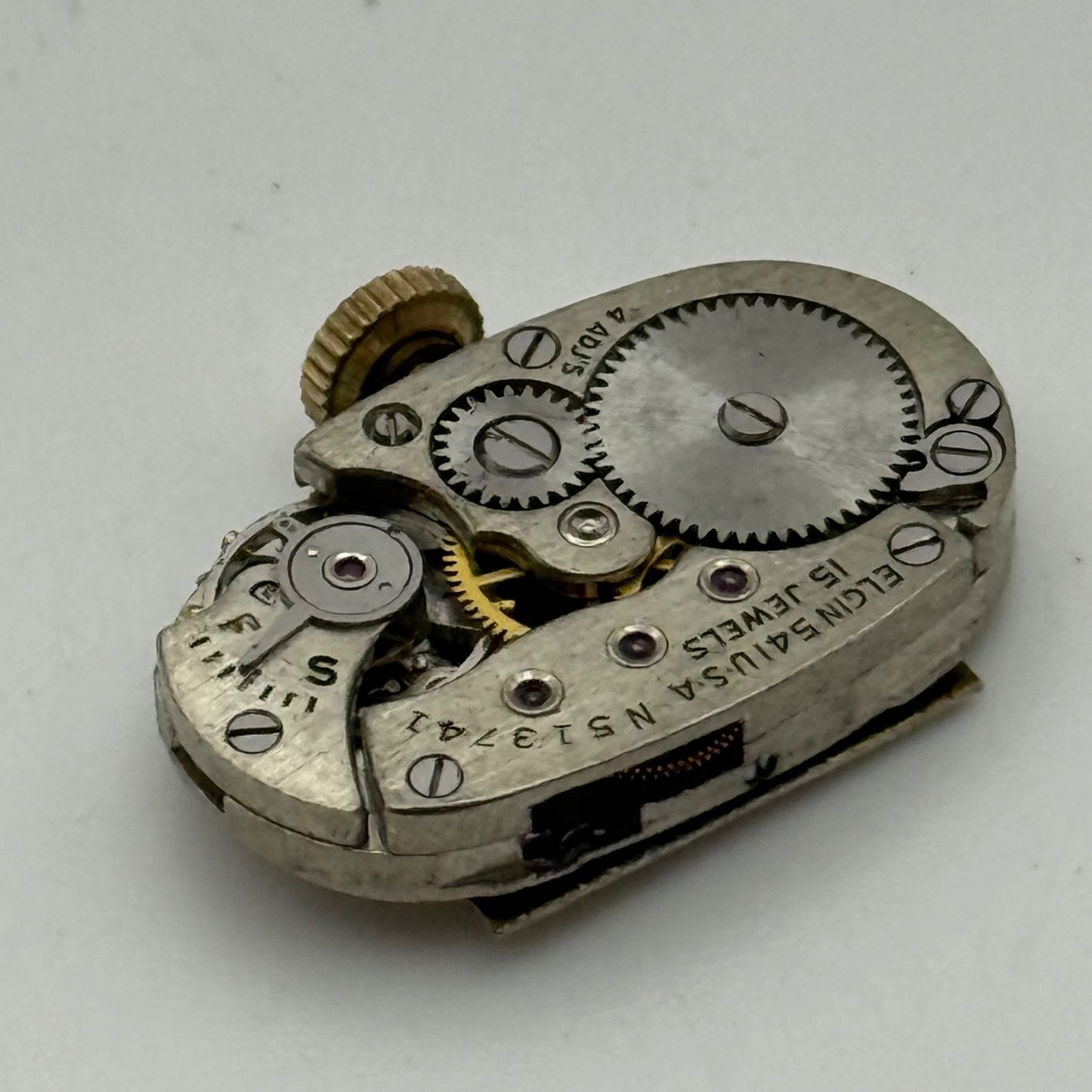 Elgin Grade 541 Model 2 Watch Movement 1951 21/0s American Parts Repair Ladies