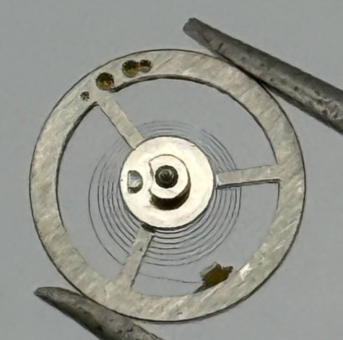 Ebosa 85 Balance Wheel Complete And Spring  132 M Watch Movement Parts NOS