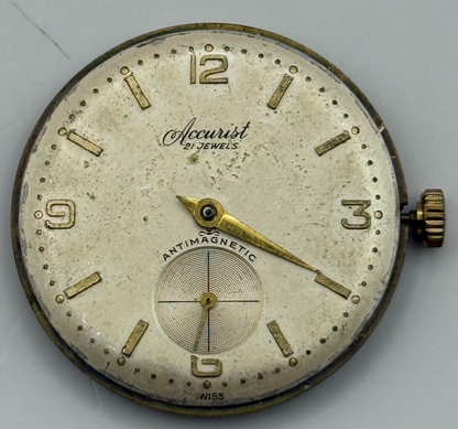 AS 1002 984 Watch Movement Running Accurist Manual Wind Vintage Parts 29.8mm