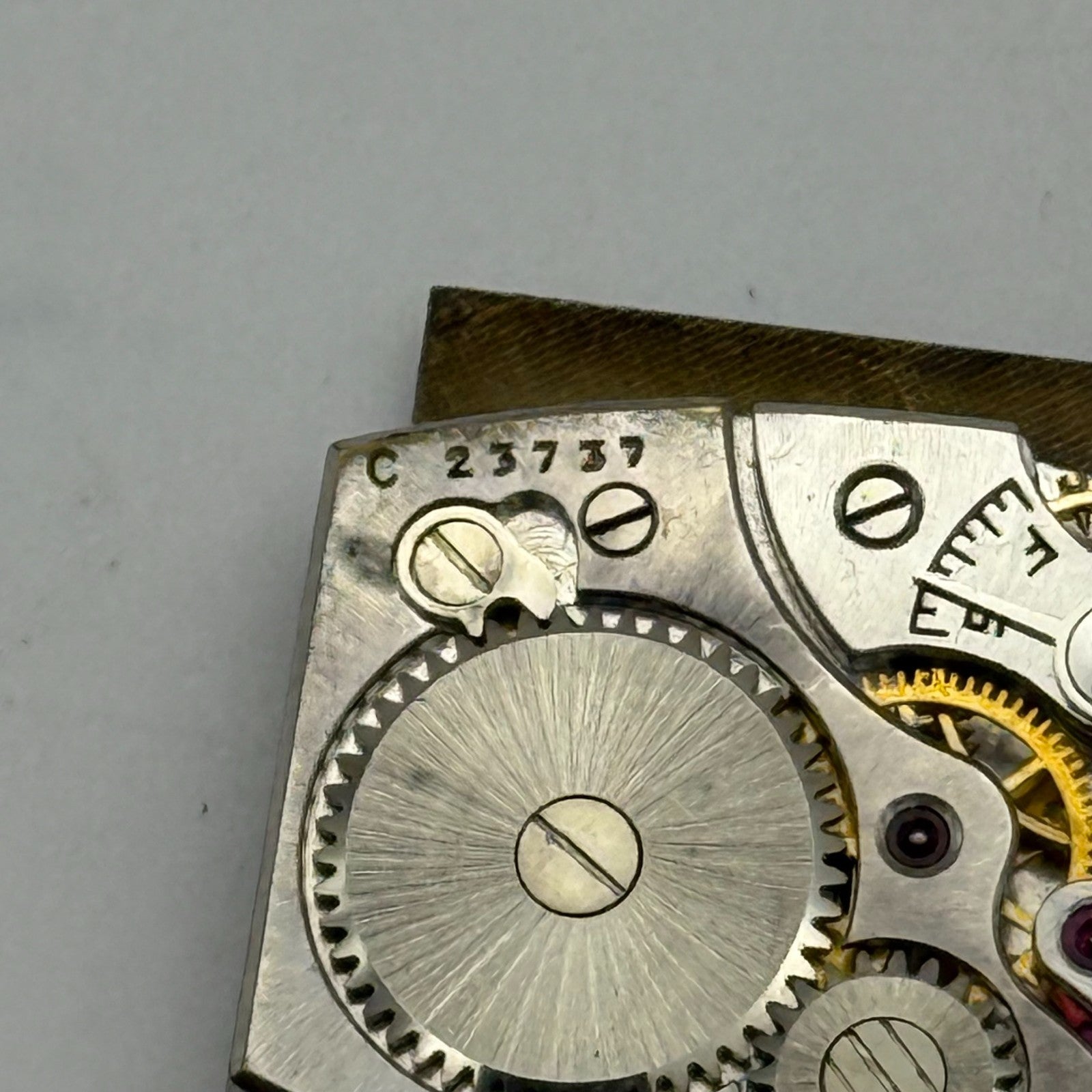 Waltham 750-B American Tank Rectangle Sub Seconds Watch Movement Parts Repair