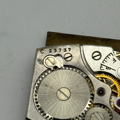 Waltham 750-B American Tank Rectangle Sub Seconds Watch Movement Parts Repair
