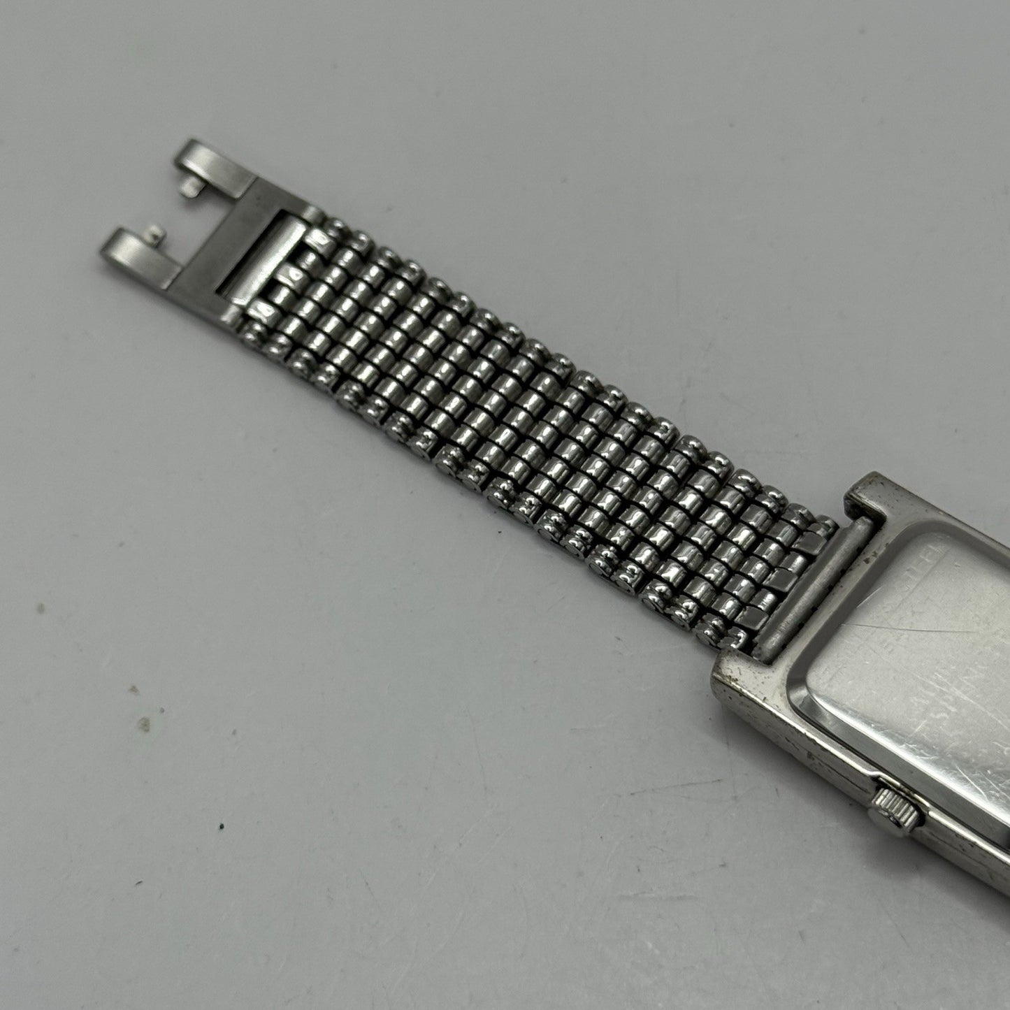 20mm Working Ladies M&S Silver Tone Jewelled Quartz Watch Broken Strap
