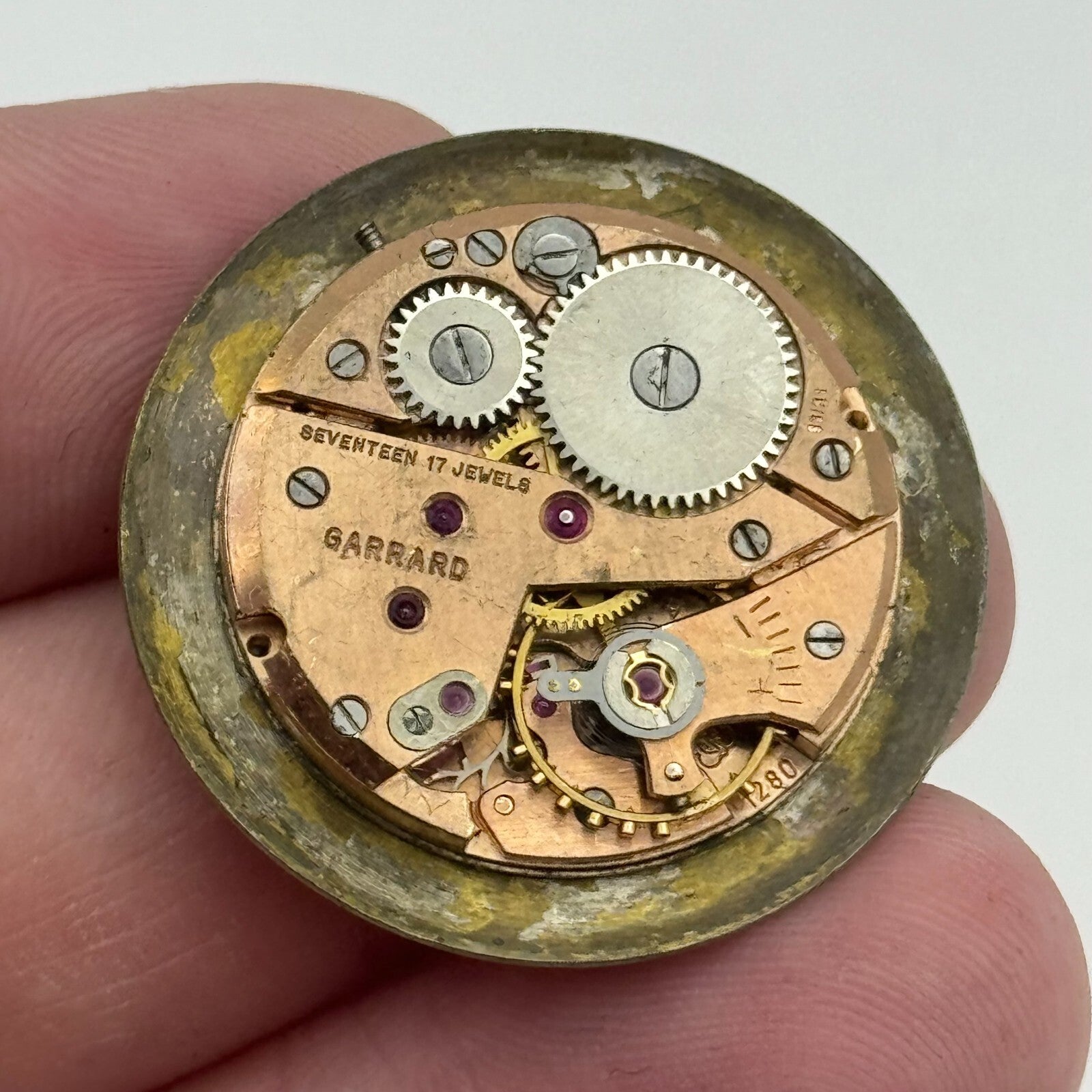 23.6mm Garrard ETA 1280 Balance Ok Watch Movement Swiss Vintage PARTS SPARES