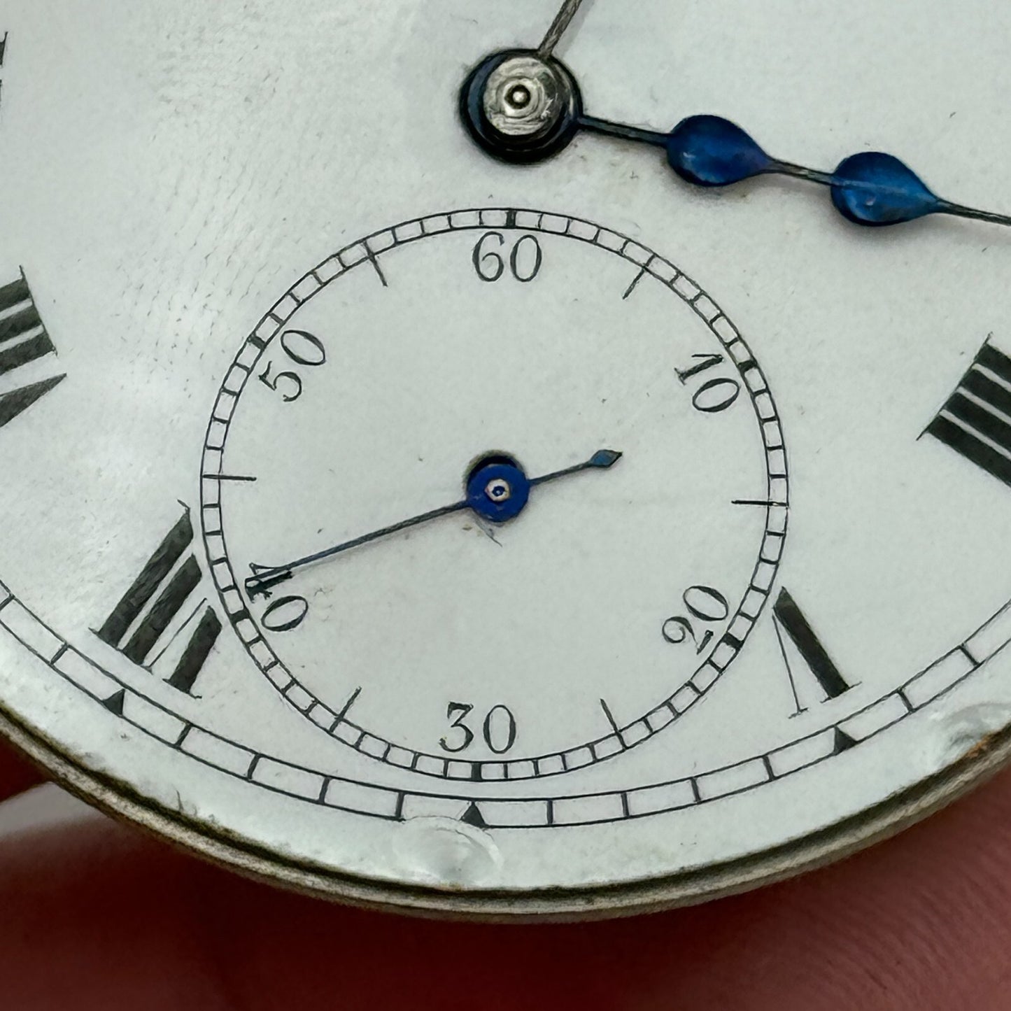 43mm Buren 7 Jewels Sub Seconds Swiss Vintage Hunter Pocket Watch Movement PARTS