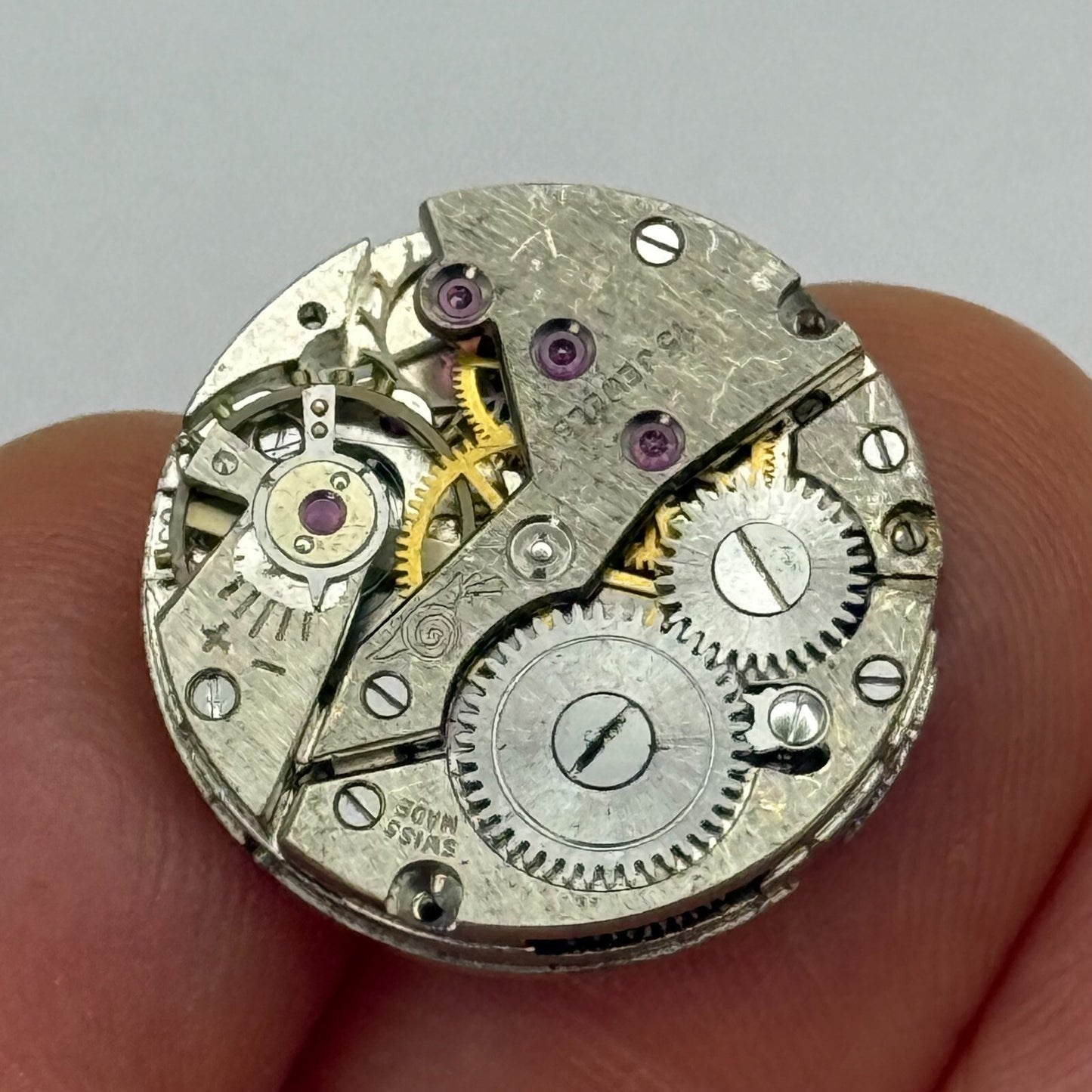 19.7mm Vintage Everite Unitas UT 630 Manual Wind Watch Movement PARTS REPAIR