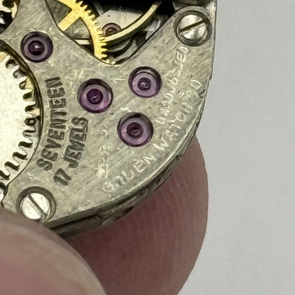 15.2mm Running Vintage Gruen Precision ST Standard 69 Watch Movement PARTS