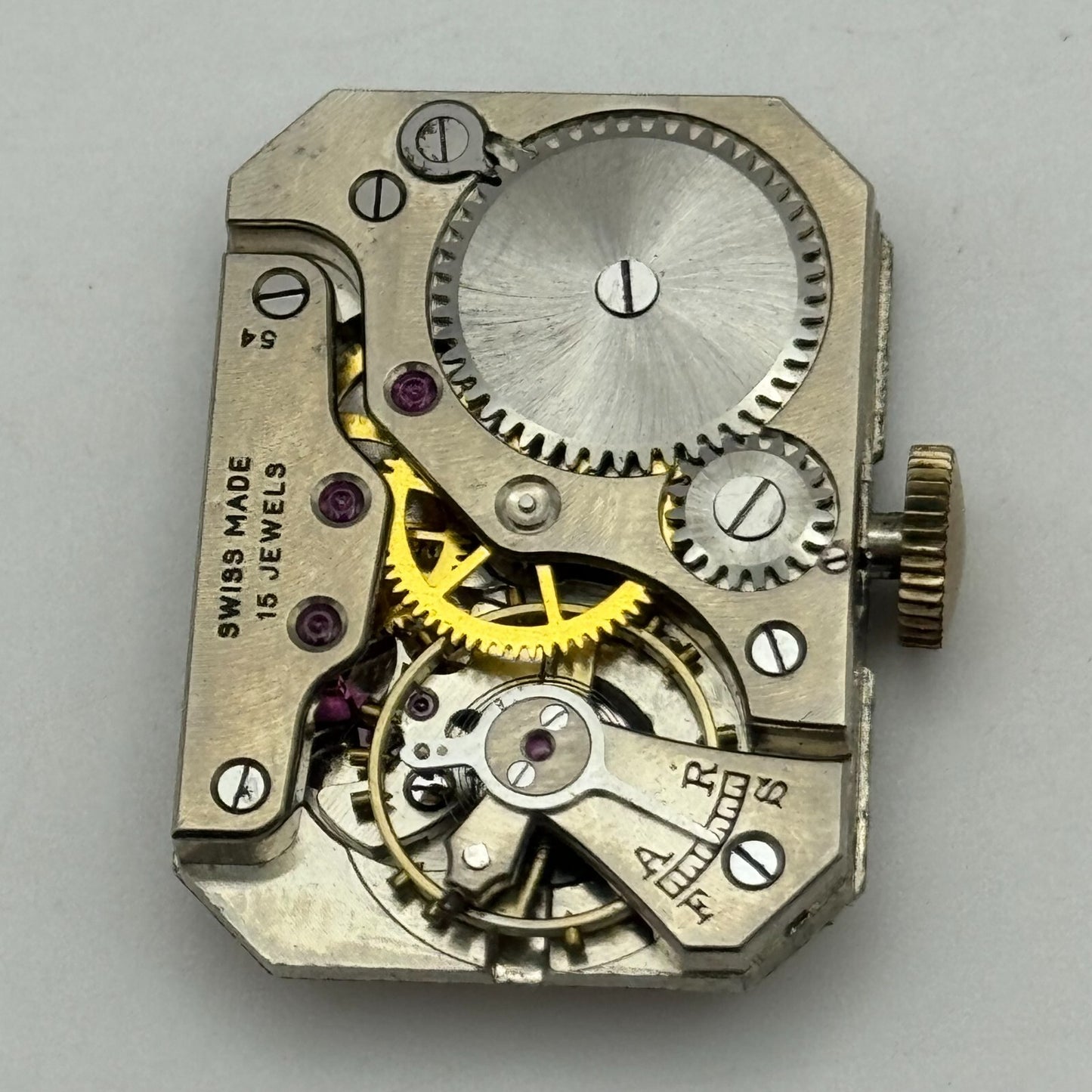 20.6mm Running Limit Revue 54 High Grade Tank Watch Movement Manual Wind PARTS