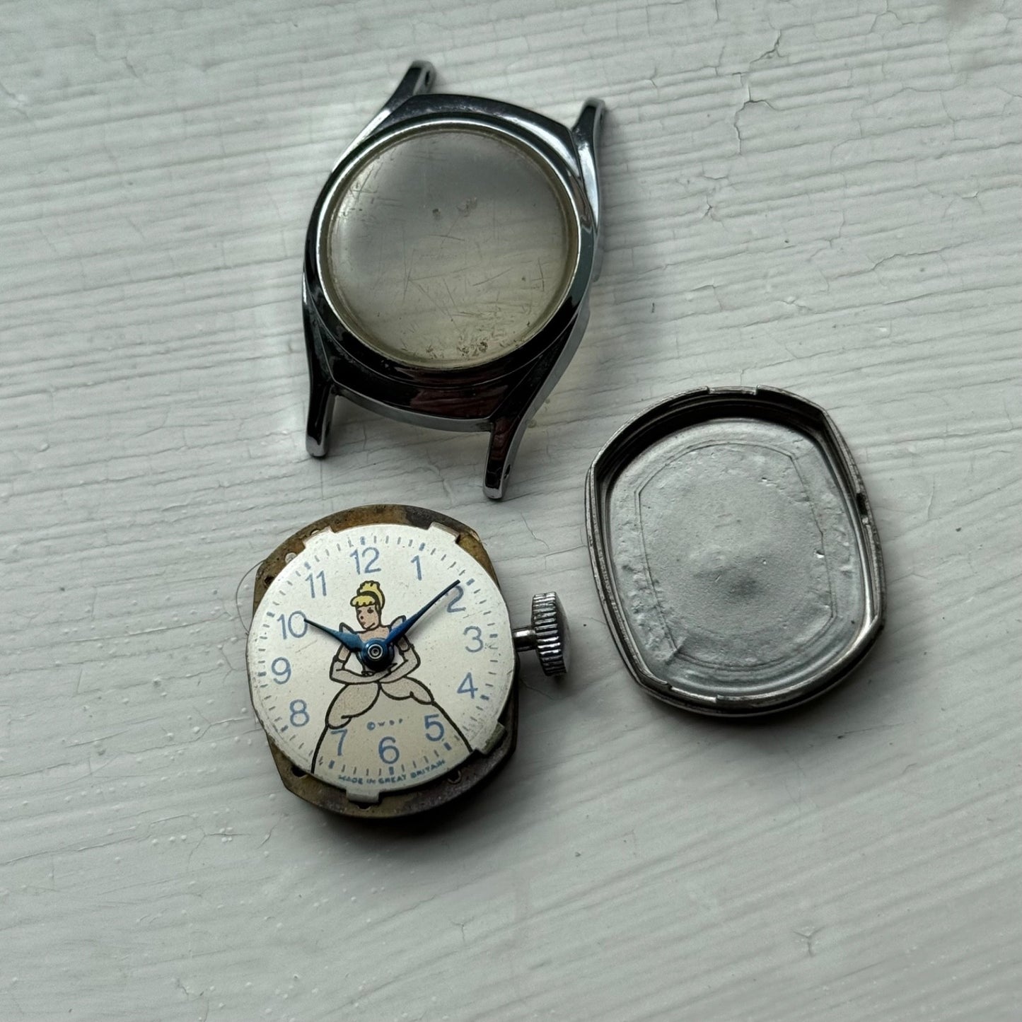 Vintage 1950s Timex Cinderella Great Britain Manual Wind Watch PARTS / REPAIR