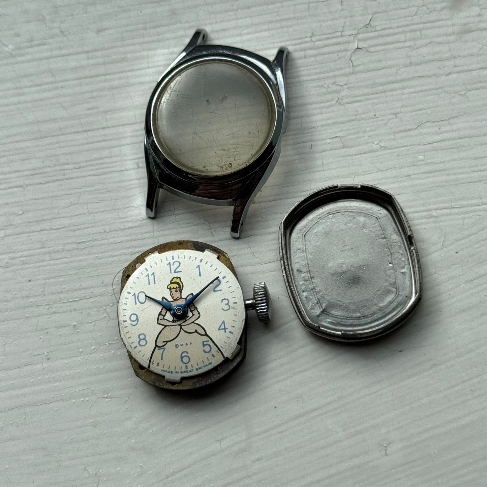 Vintage 1950s Timex Cinderella Great Britain Manual Wind Watch PARTS / REPAIR