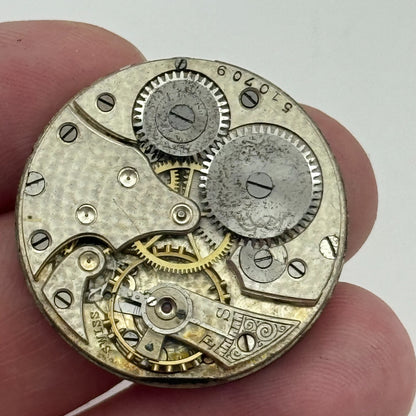29.5mm F W Dudley Winnipeg 24 Hour Dial Trench Watch Movement Manual Wind PARTS