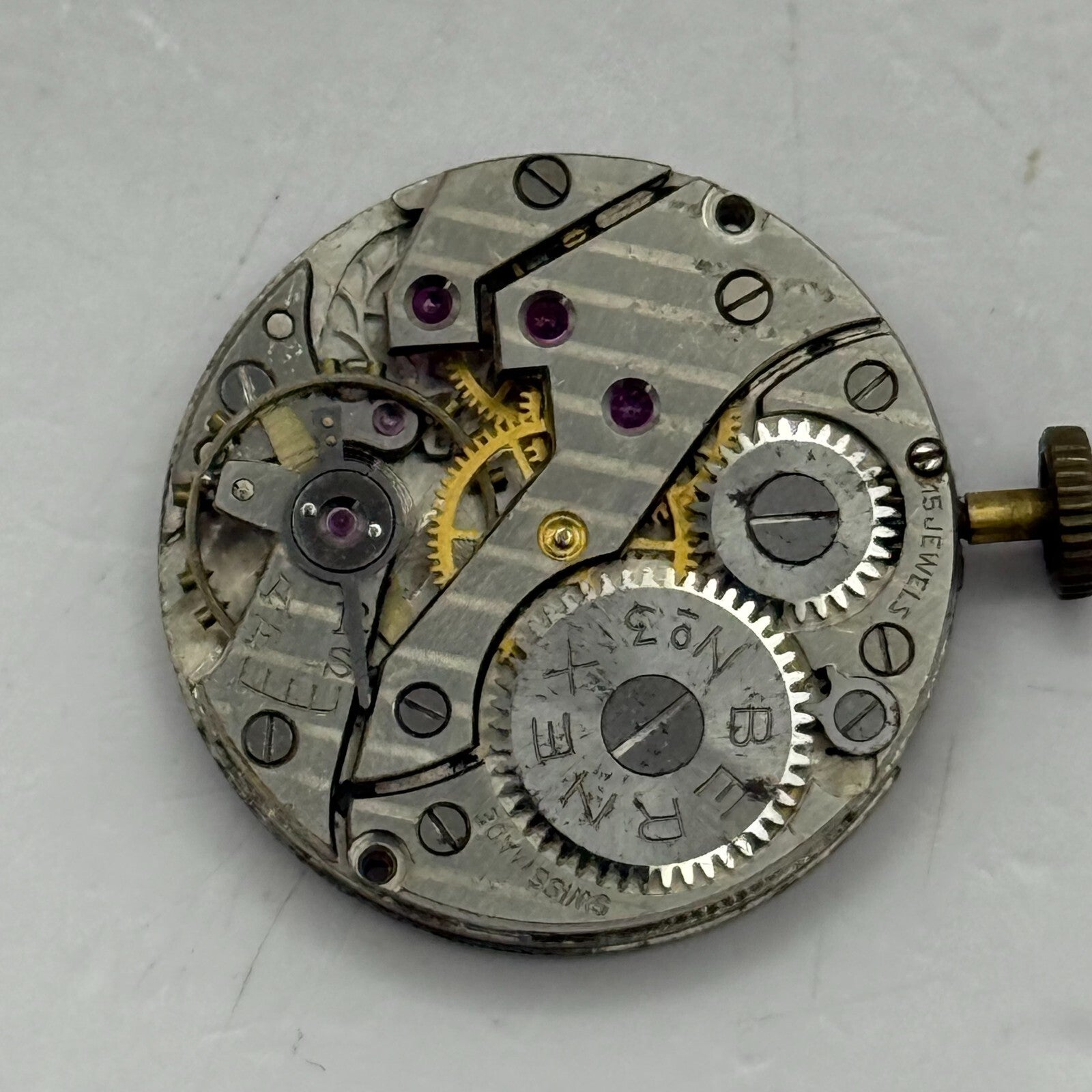 23.5mm Running Vintage Symbol Bernex No 3 Manual Wind Watch Movement PARTS