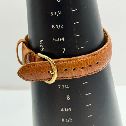 33mm Working Vintage Accurist 404000 Date Dial Leather Quartz Watch New Battery