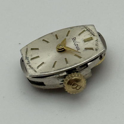 13.2mm Vintage Ladies Bulova 5BA Manual Wind Swiss Watch Movement PARTS REPAIR