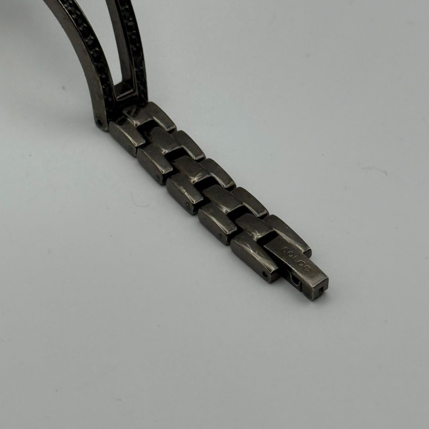 Solo Ladies Quartz Watch Silver Dial Crystal Accents Bracelet Working 20mm