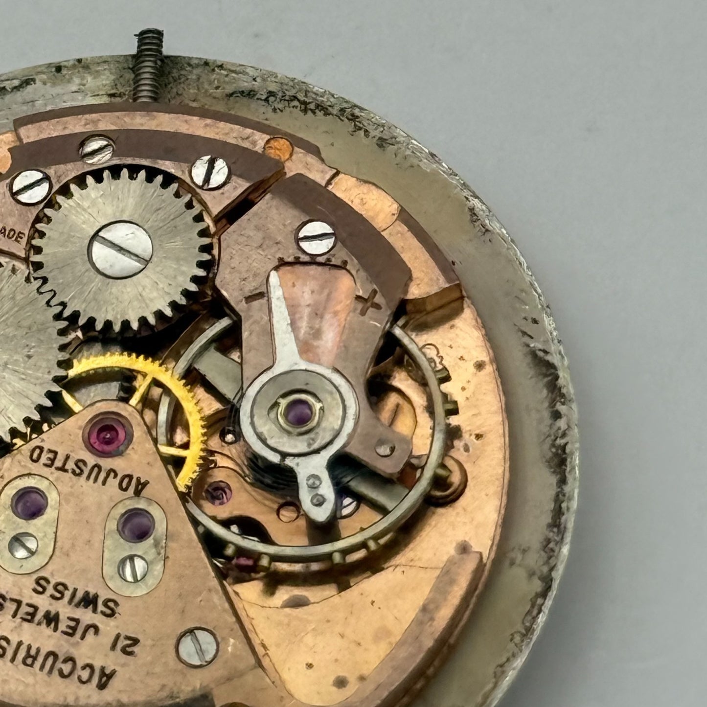 ETA 2409 Watch Movement Accurist Manual Wind Vintage Swiss Parts Repair 25.9mm