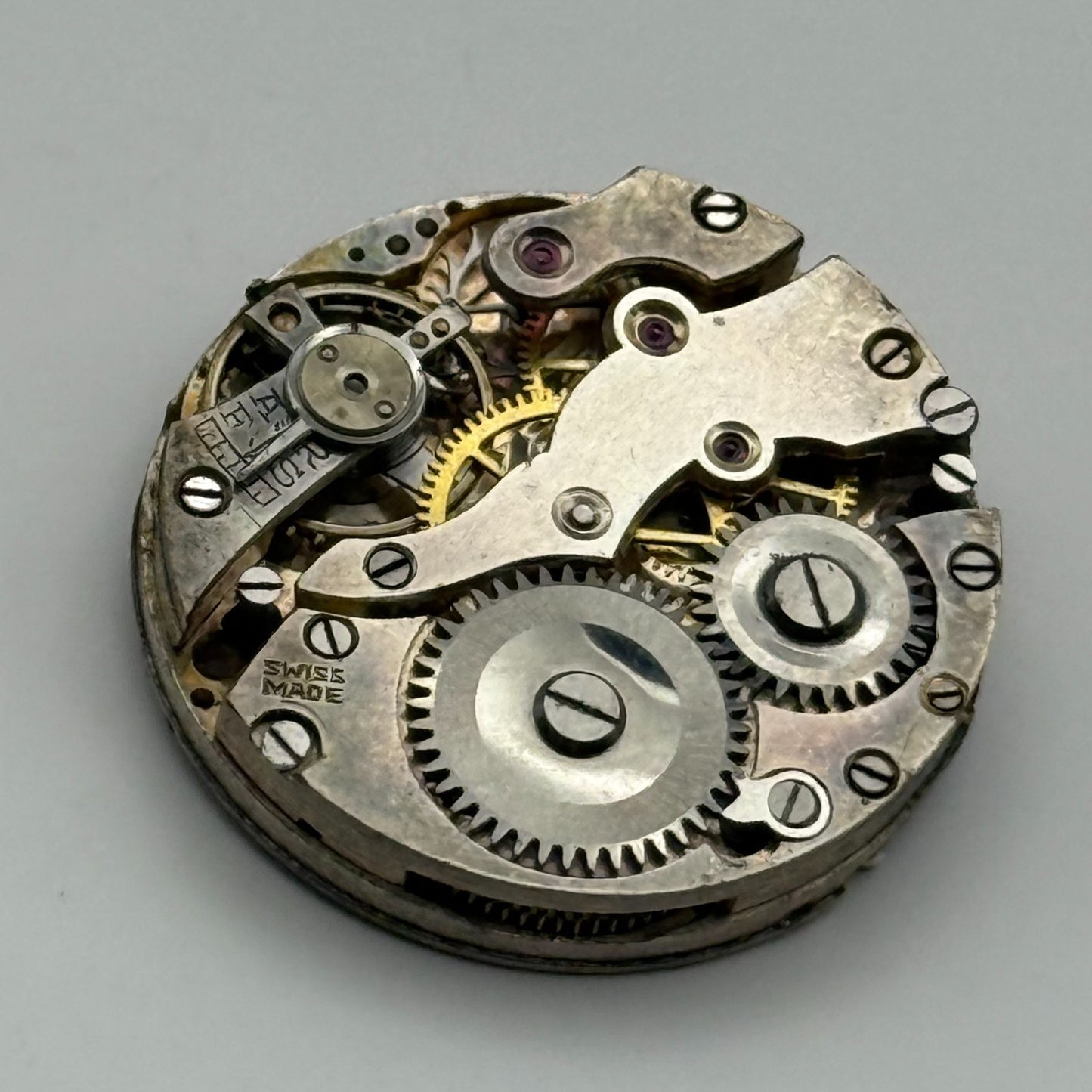 AS A Schild Swiss Watch Movement Manual Wind Vintage Parts Repair Spares 23.5mm