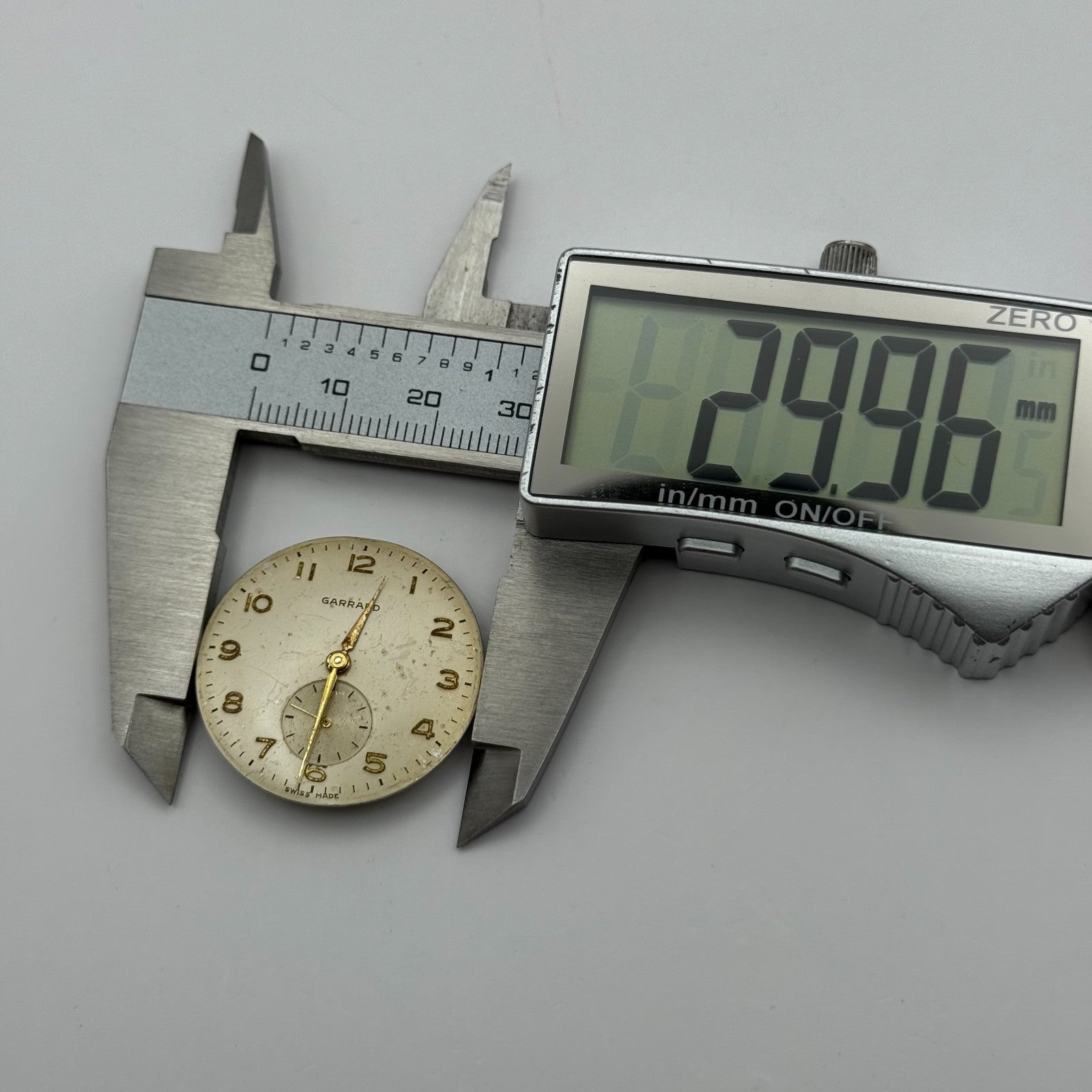 Garrard ETA 900 Watch Movement Manual Wind Vintage Swiss Parts Repair 23.6mm