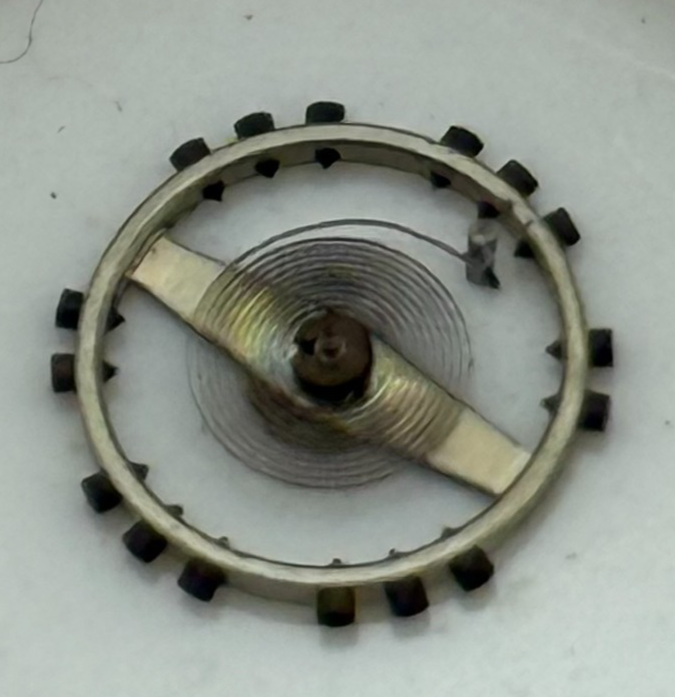 AS 1051 Balance Wheel Complete And Spring 5¼’’’ 34 M Watch Movement Parts NOS