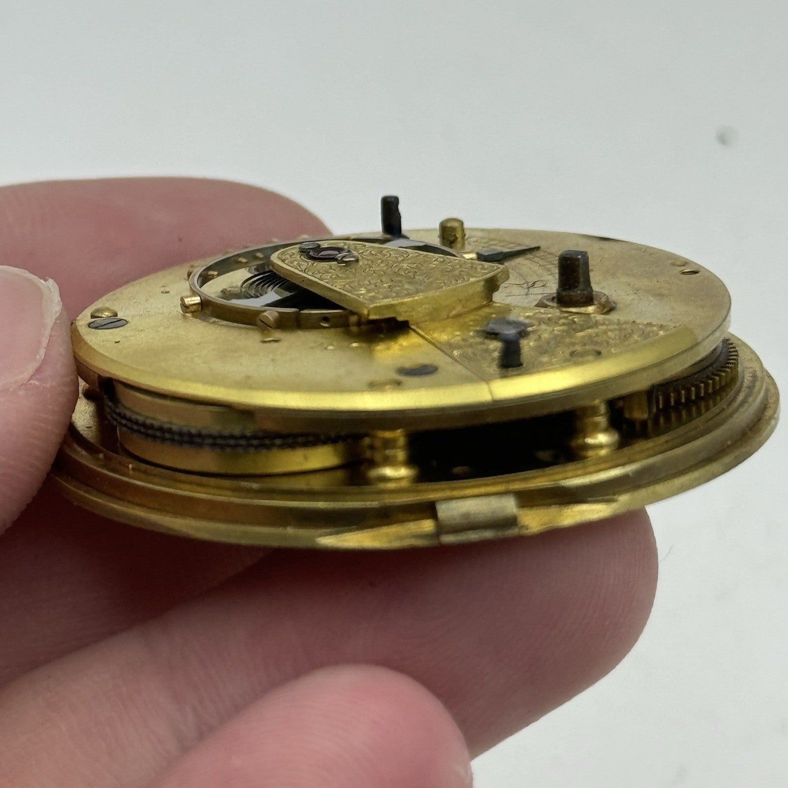 39mm Running Antique High Quality English Fusee Pocket Watch Movement -  RESTORE