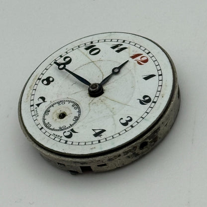 23.6mm Mens Sunbeam Balance Ok Trench Watch Movement Manual Wind Swiss PARTS