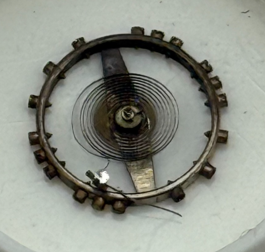 AS 970 Balance Wheel Complete And Spring 8¾’’’ 27 M Watch Movement Parts NOS